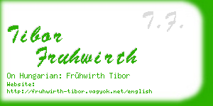 tibor fruhwirth business card