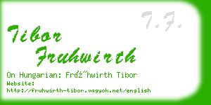 tibor fruhwirth business card